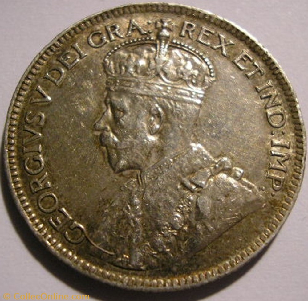 George V - 25 Cents 1919 (ex.2) monnaies monde canada george v 25 cents 1919 ex 2