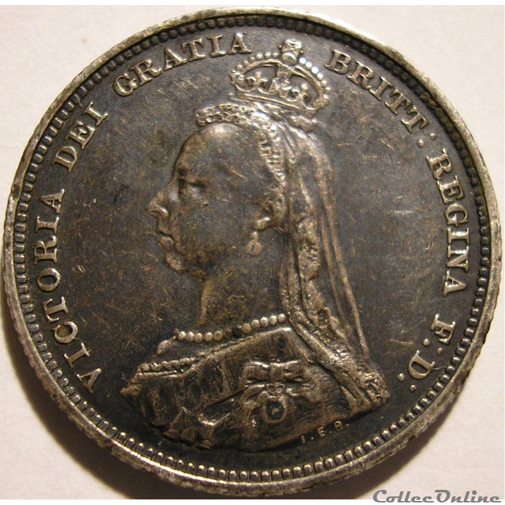 Victoria - Jubilee One Shilling 1887 - Kingdom of Great Britain (ex.2) monnaies monde royaume uni victoria jubilee one shilling 1887 kingdom of great britain ex 2