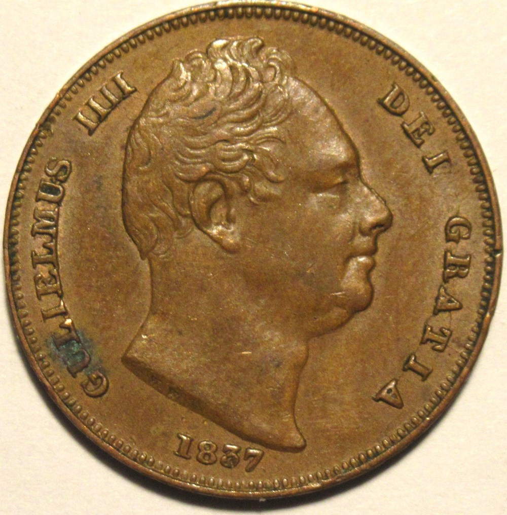 William IV - One Farthing 1837 Kingdom of Great Britain monnaies monde royaume uni william iv one farthing 1837 kingdom of great britain