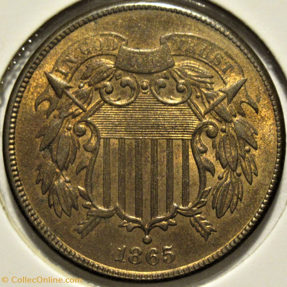 1865 Two Cents monnaies monde etats unis 1865 two cents