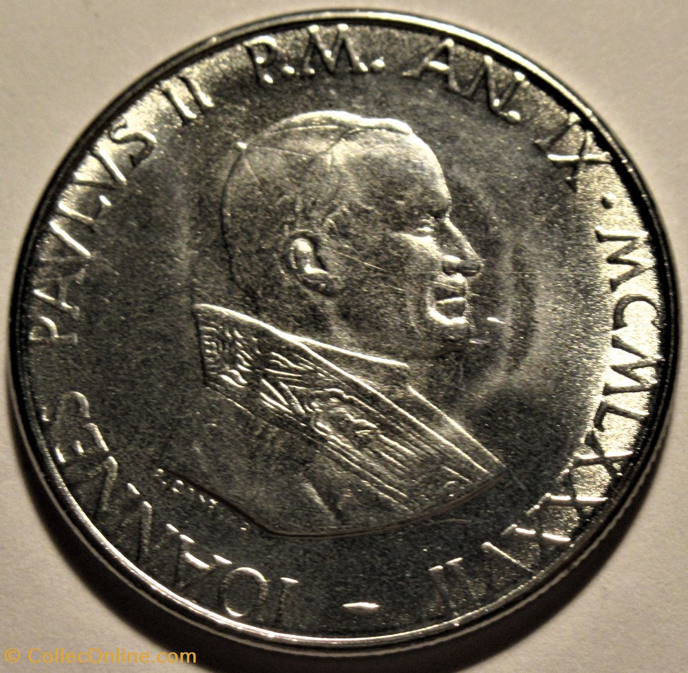 Ioannes Paulus II - 100 Lire 1987, Città del Vaticano, Roma - l'Annunciazione 2 monnaies monde ioannes paulus ii 100 lire 1987 citta del vaticano roma annunciazione
