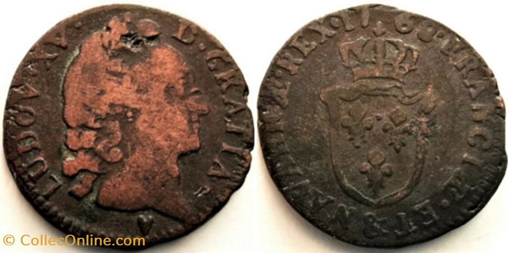 monnaies europe medievale france royales louis xv 1 sol a ecu aix 1768
