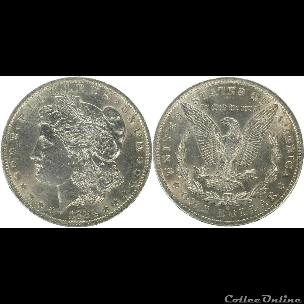 1884 New Orleans Dollar 5 monnaie monde etat uni 1884 new orleans dollar