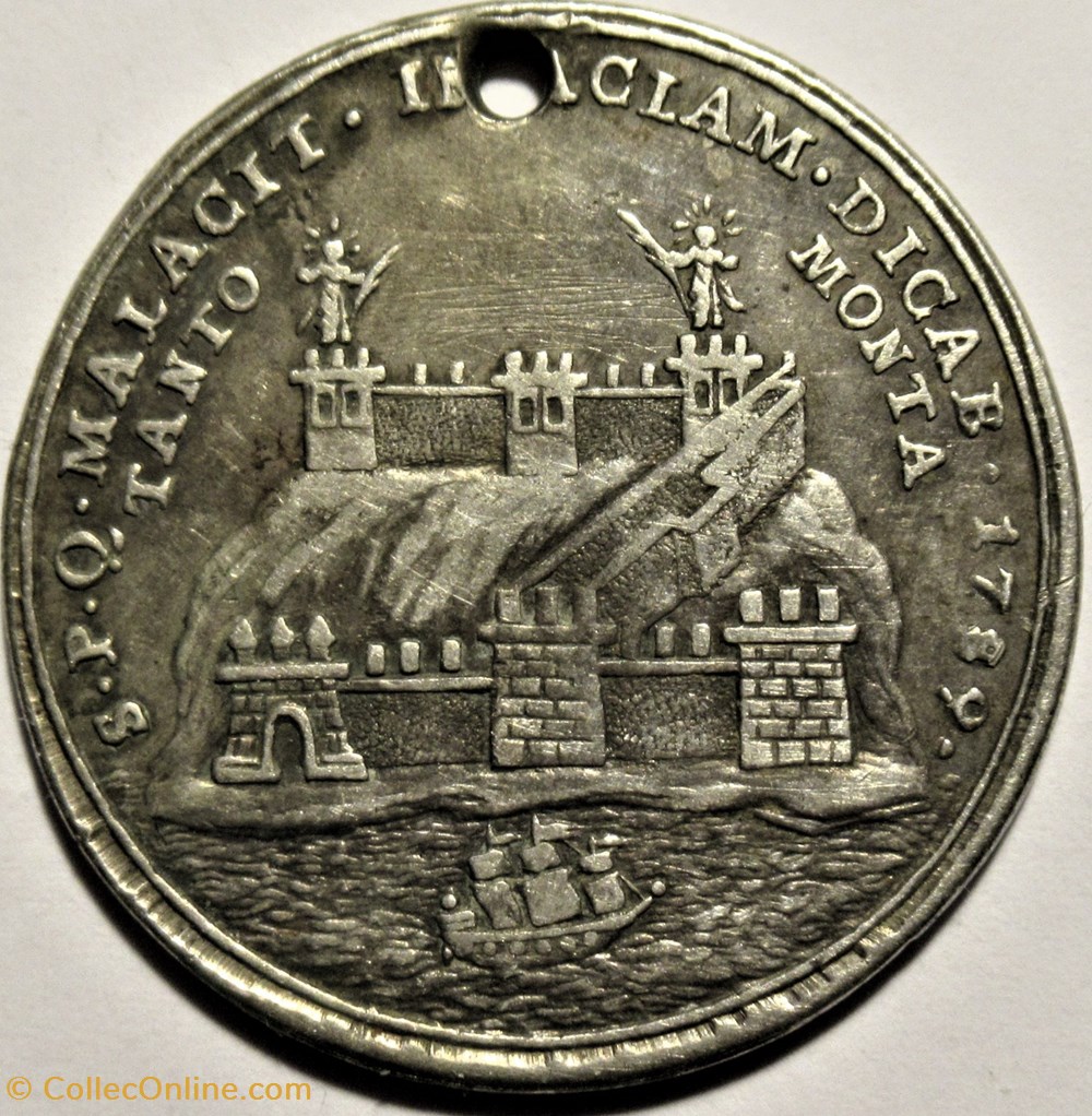1789 Malaga, Medalla de la Proclamación de Carlos IV de España medailles espagne 1789 malaga medalla de la proclamacion de carlos iv de espana