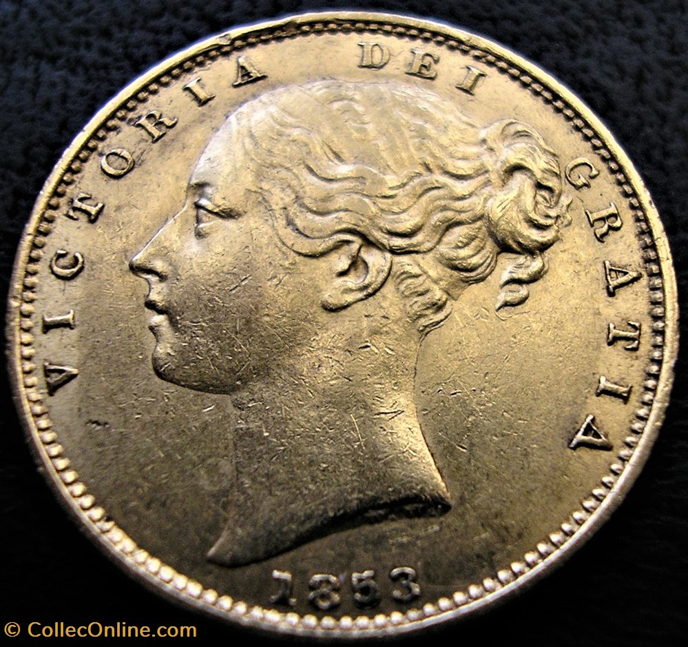 Victoria - One Sovereign 1853 - Kingdom of Great Britain monnaies monde royaume uni victoria one sovereign 1853 kingdom of great britain