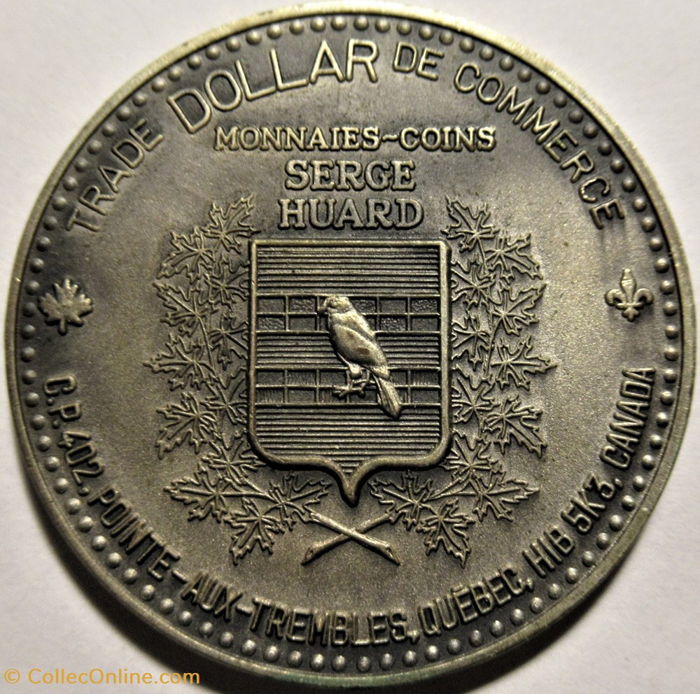 medailles canada canadian association of token collectors medal trade dollar token serge huard