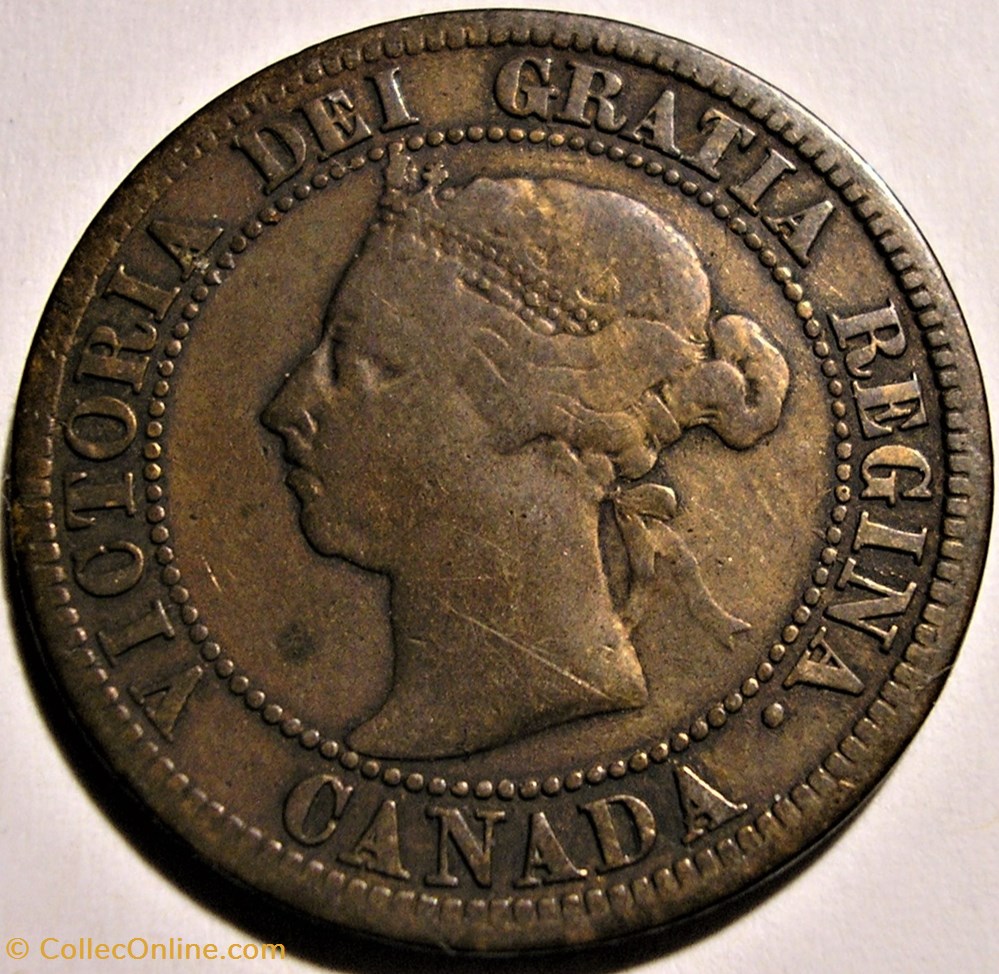 Victoria - One Cent 1891 monnaie monde canadum victoria one cent 1891