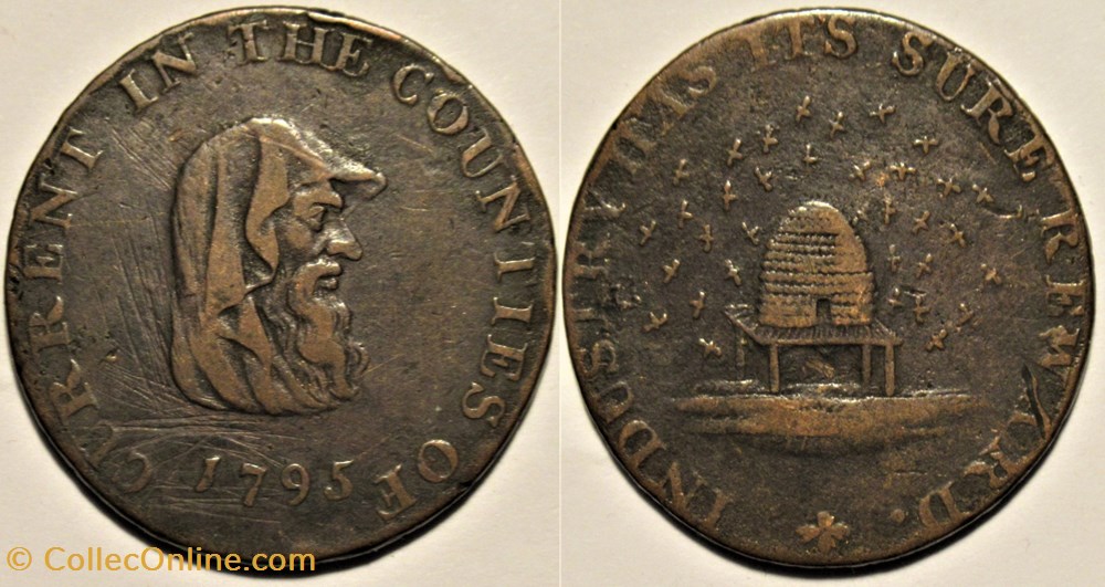 1795 HalfPenny Token - Cambridgeshire, Industry monnaies monde royaume uni 1795 halfpenny token cambridgeshire industry