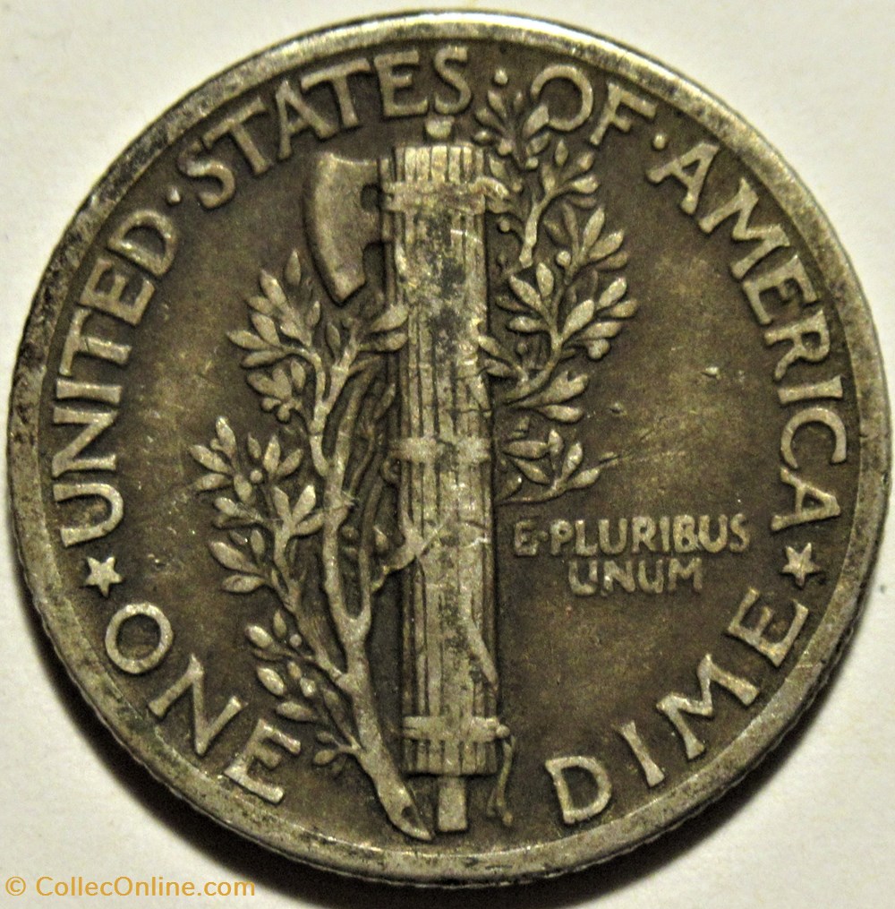 1928 Dime - Error 4 monnaies monde etats unis 1928 dime error