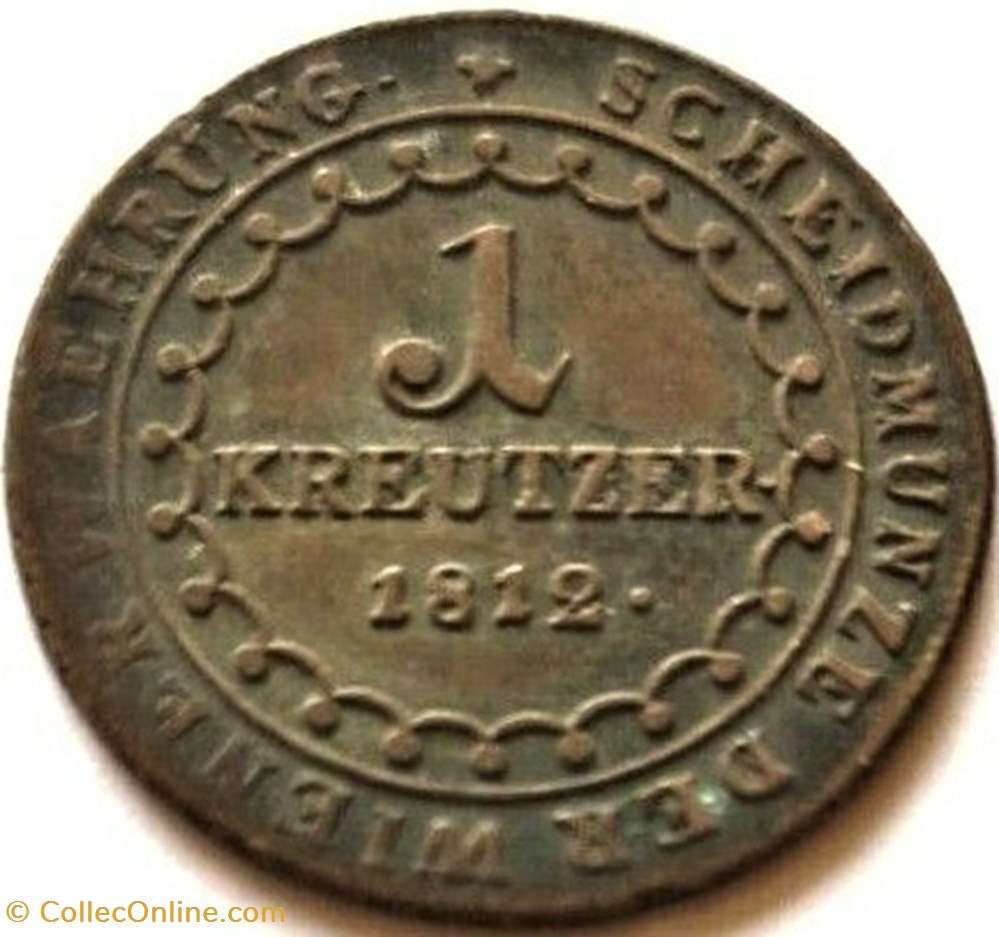 Franz I - 1 Kreutzer 1812 Kremnica - Austrian Empire 3 monnaies monde autriche franz i 1 kreutzer 1812 kremnica austrian empire