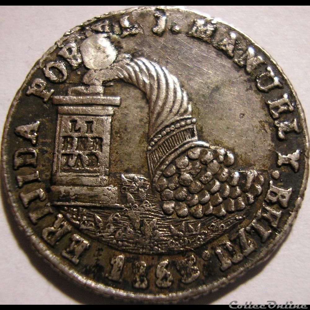1853 La Paz - Médaille Hôtel de la Monnaie - M.I. Belzu Pdt monnaies monde bolivie 1853 la paz medaille hotel de la monnaie m i belzu pdt