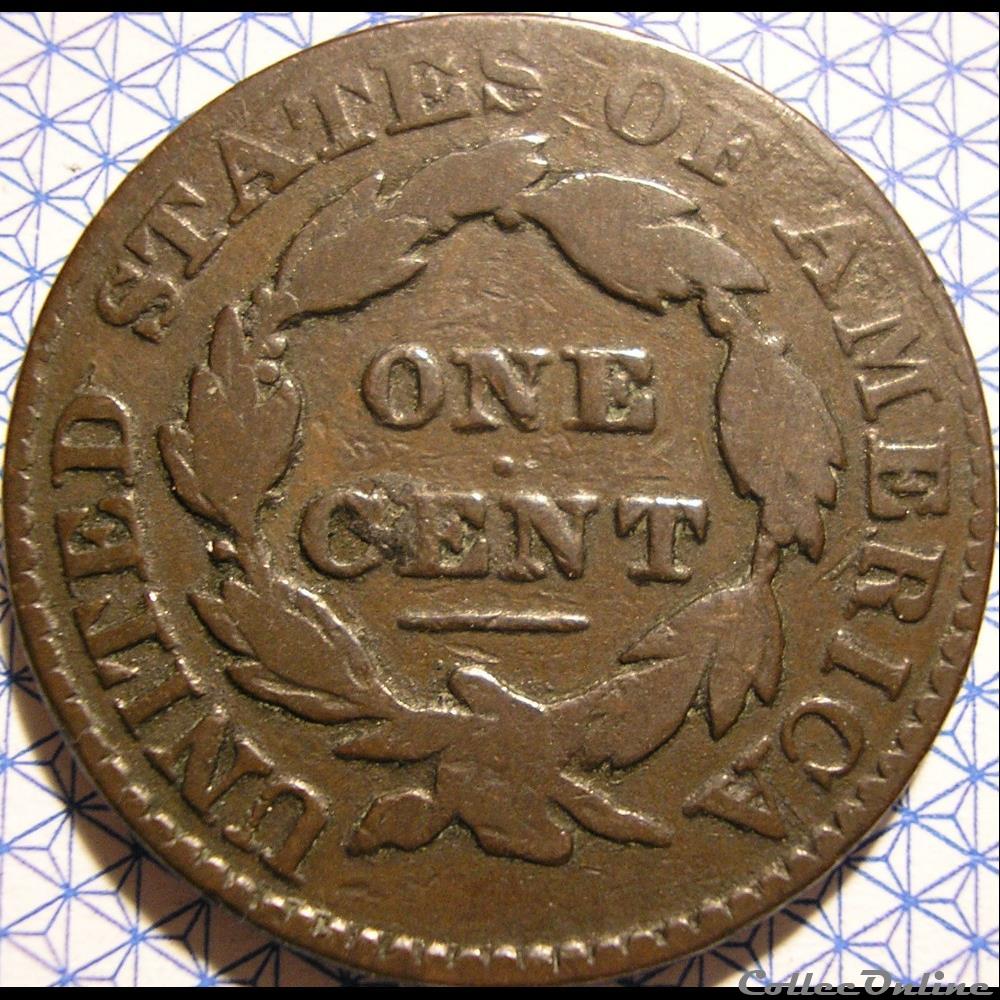 1828 One Cent (ex.2) monnaie monde etat uni 1828 one cent ex 2