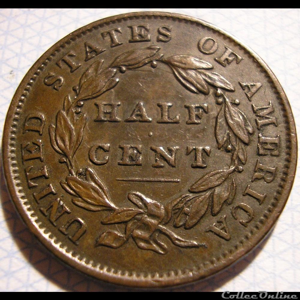 1834 Classic Head Half Cent 4 monnaie monde etat uni 1834 classic head half cent