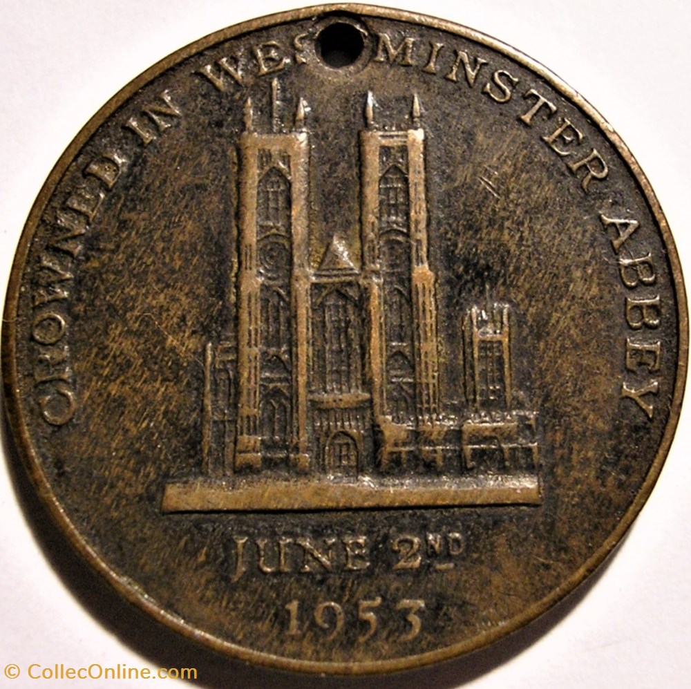Elizabeth II - Medallion 1953 Coronation at Westminster - UK (ex.2) 3 medaille canadum elizabeth ii medallion 1953 coronation at westminster uk ex 2