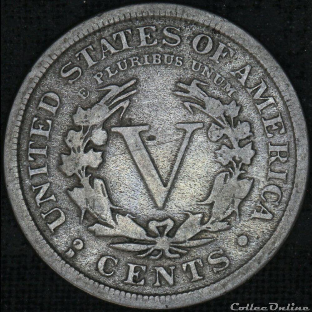 monnaie monde etat uni 1912 denver 5 cents doubling