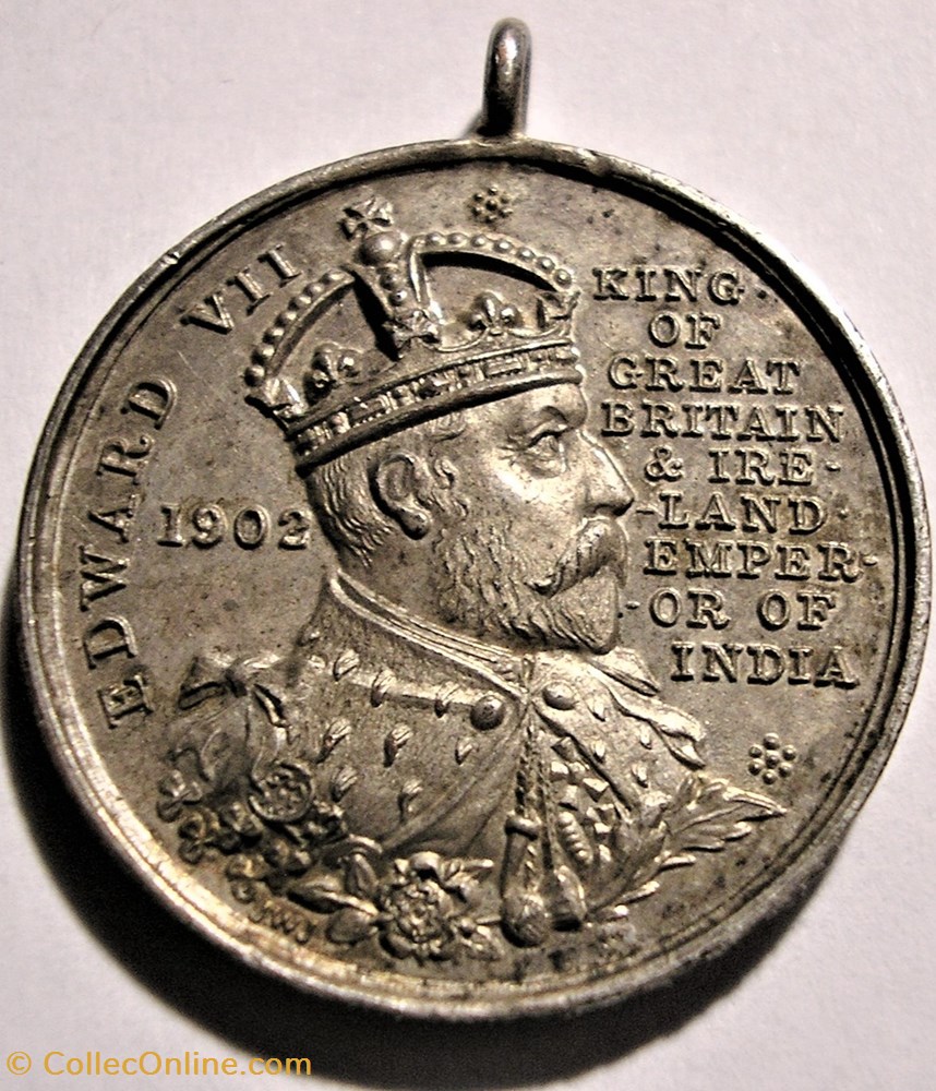 Edward VII- 1902 Coronation, Medallion Guernsey, UK 2 medaille royaume uni edward vii 1902 coronation medallion guernsey uk