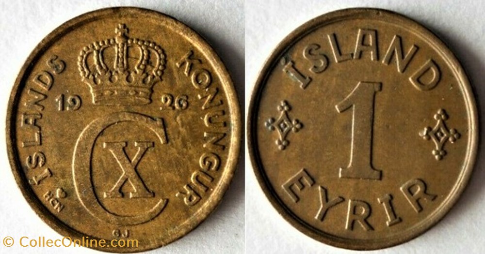 monnaies monde islande christian x of denmark eyrir 1926 iceland