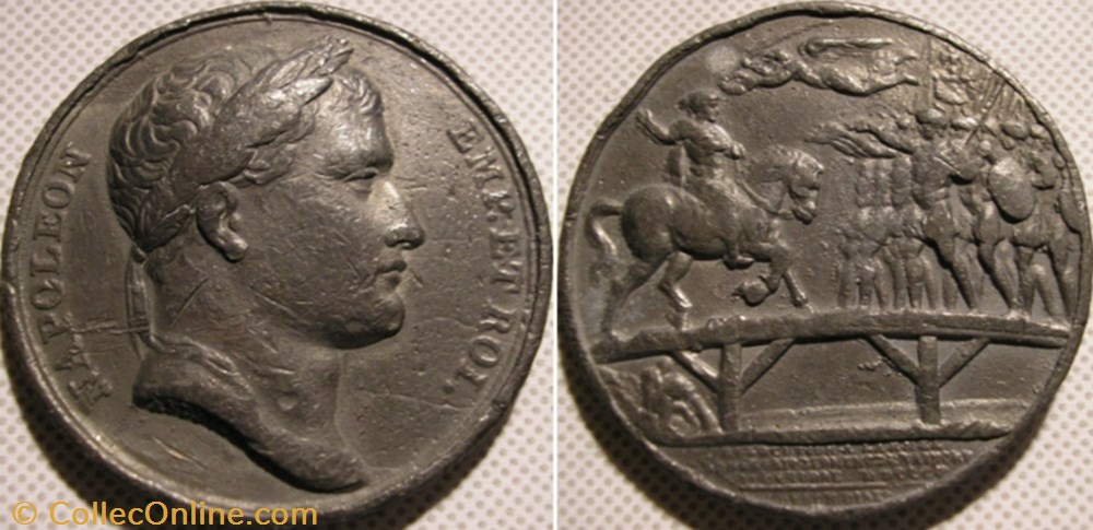 Napoléon Ier - Médaille 1805, Pont du Lech, Augsburg medailles france empire napoleon ier medaille 1805 pont du lech augsburg