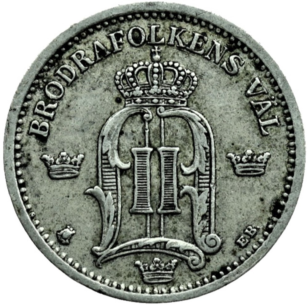 Sweden - Oskar II - 25 Öre 1897 monnaies monde suede sweden oskar ii 25 ore 1897