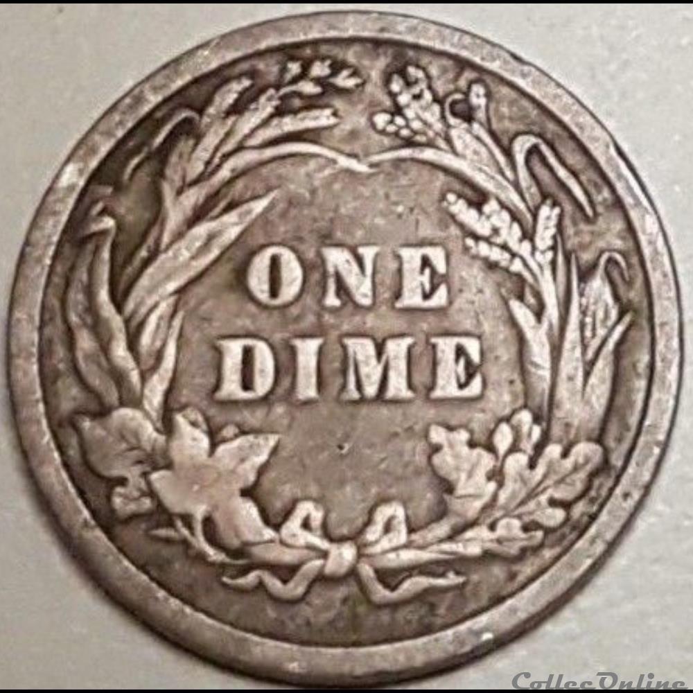 1898 Dime monnaies monde etats unis 1898 dime