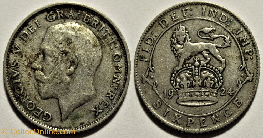 George V - 6 Pence 1924 - Great Britain monnaies monde royaume uni george v 6 pence 1924 great britain