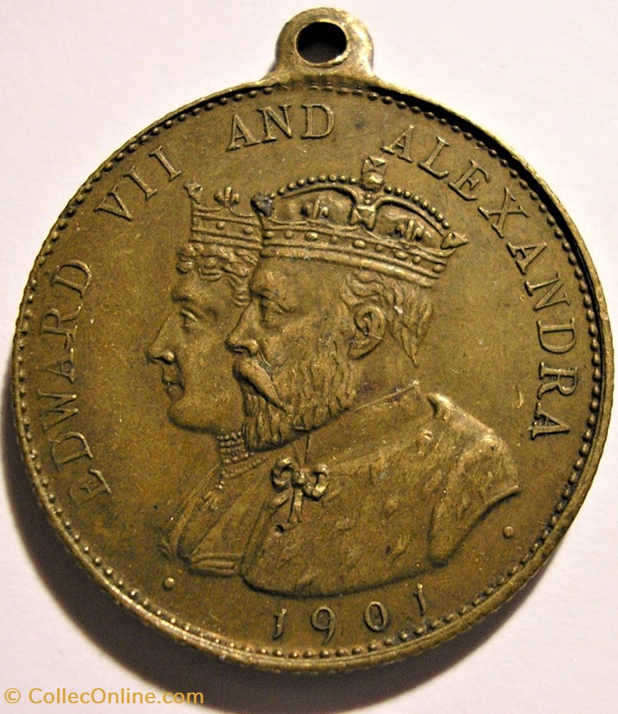 Edward VII & Alexandra - Medallion Coronation 1902 2 medaille royaume uni edward vii alexandra medallion coronation 1902