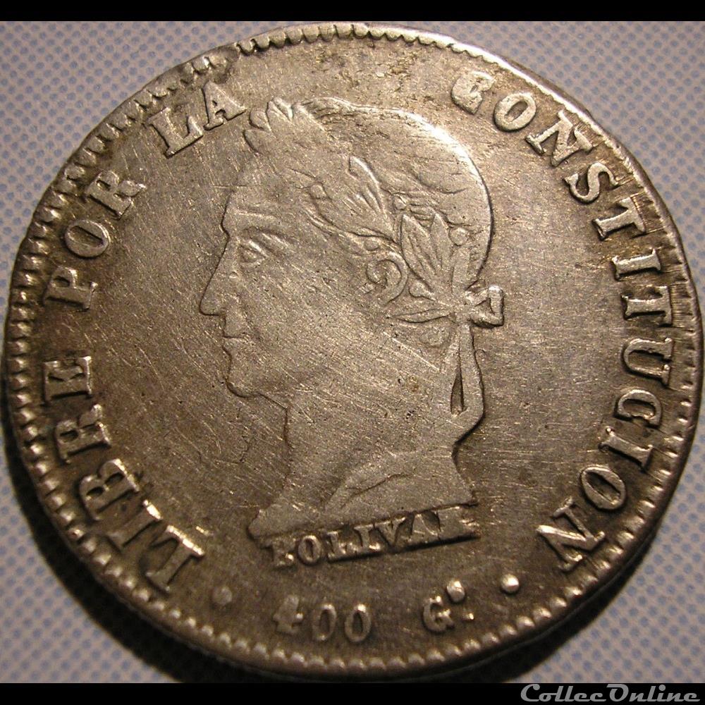 1861 Potosi - 8 Soles 3 monnaie monde bolivie 1861 potosi 8 soles