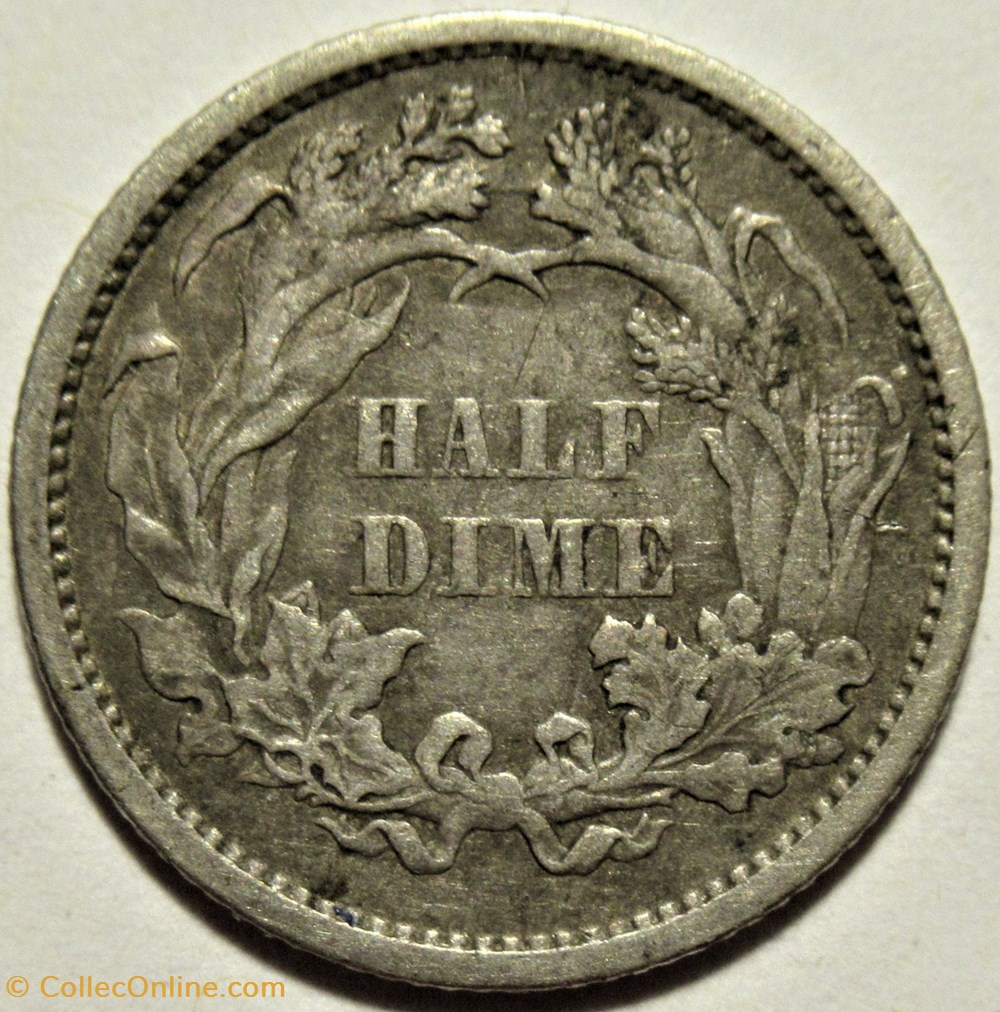 1871 Half Dime monnaies monde etats unis 1871 half dime