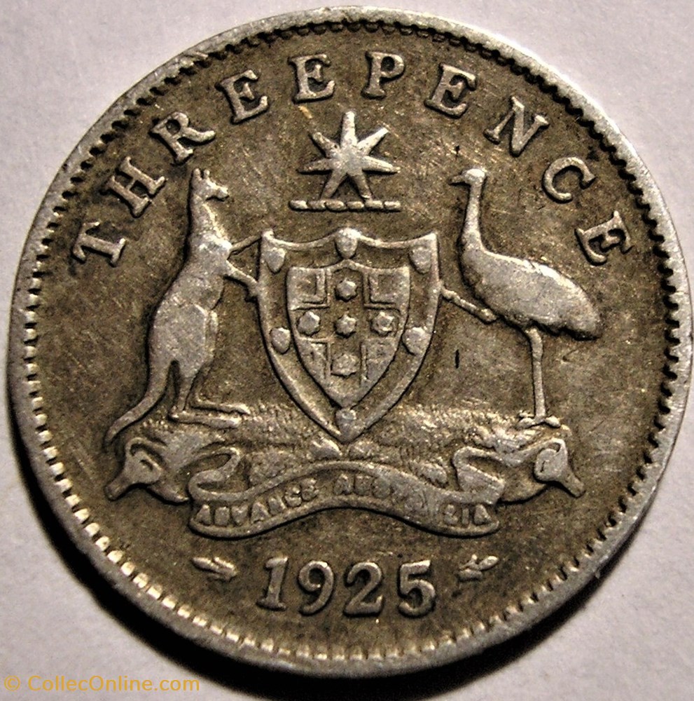 George V - Three Pence 1925 - Australia monnaies monde australie george v three pence 1925 australia
