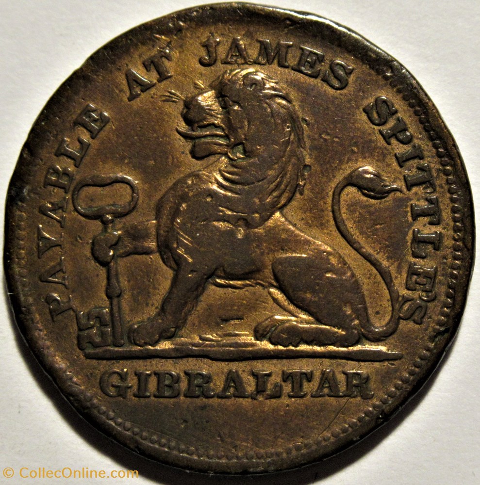 George III - Dos Quartos 1820, James Spittle - Gibraltar monnaies monde george iii dos quartos 1820 james spittle gibraltar