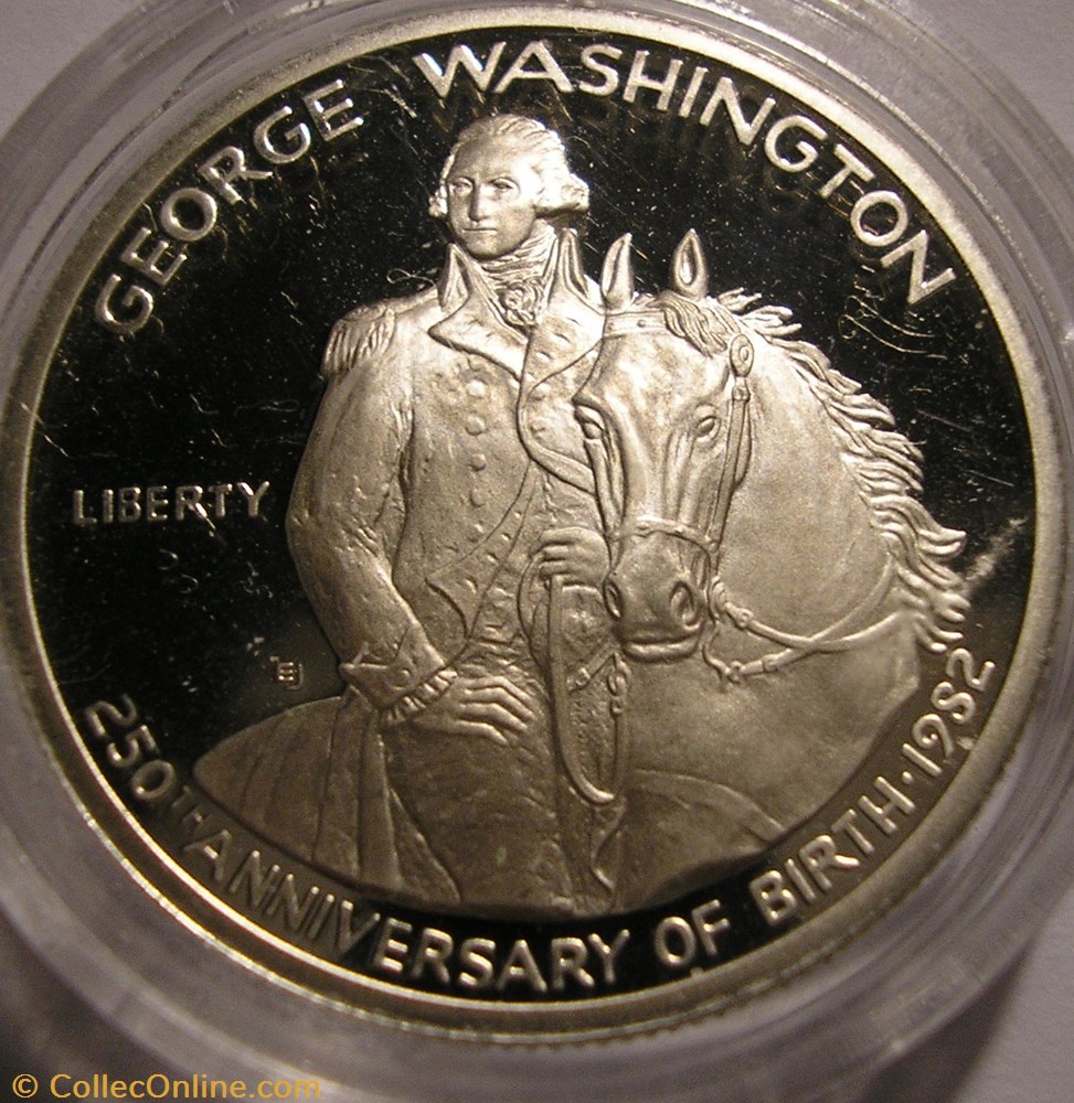 George Washington Half $ - 250th Anniversary - 1982 S 2 monnaie monde etat uni george washington half 250th anniversary 1982 s