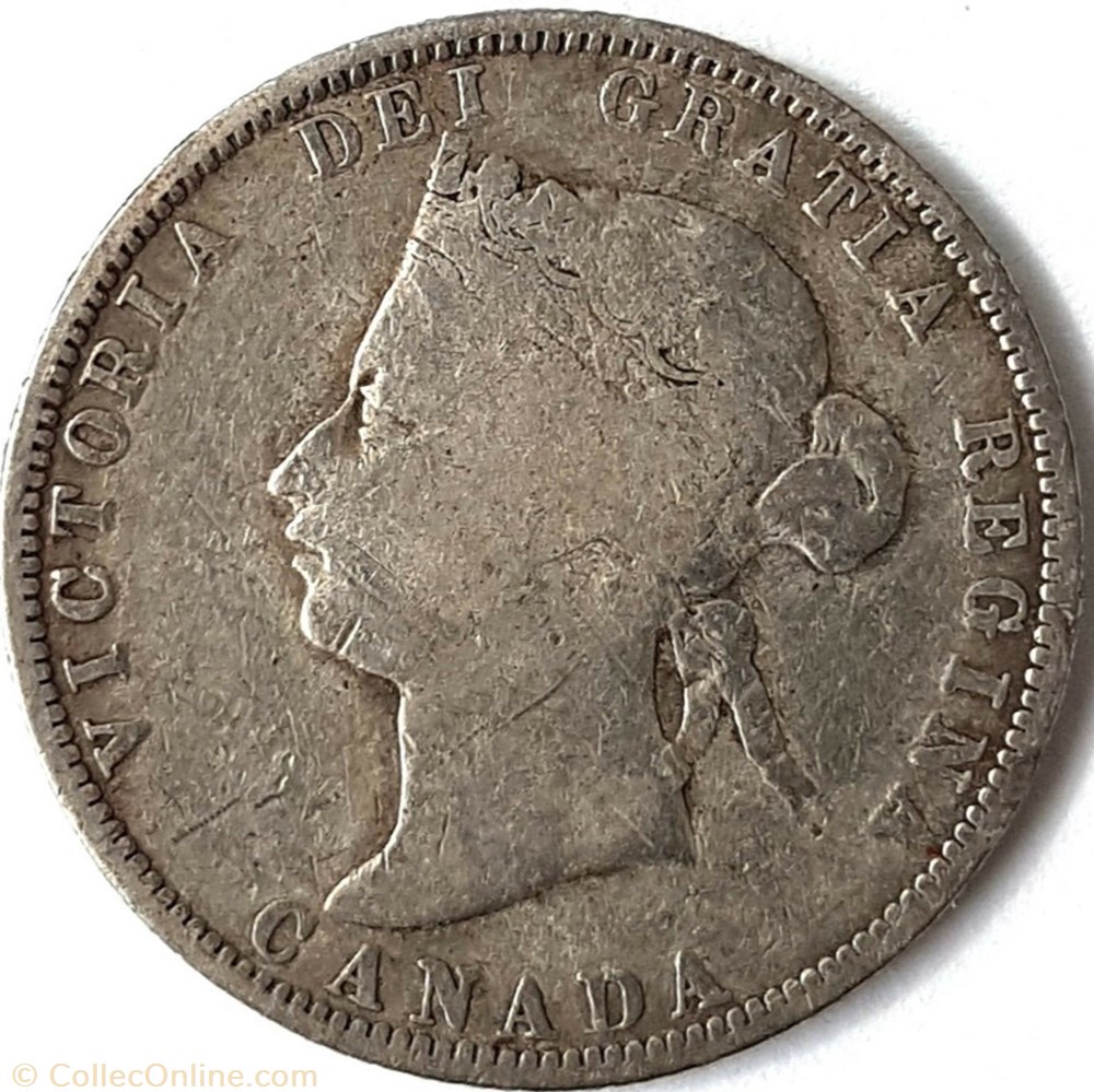 Victoria - 25 Cents 1874 H monnaie monde canadum victoria 25 cents 1874 h