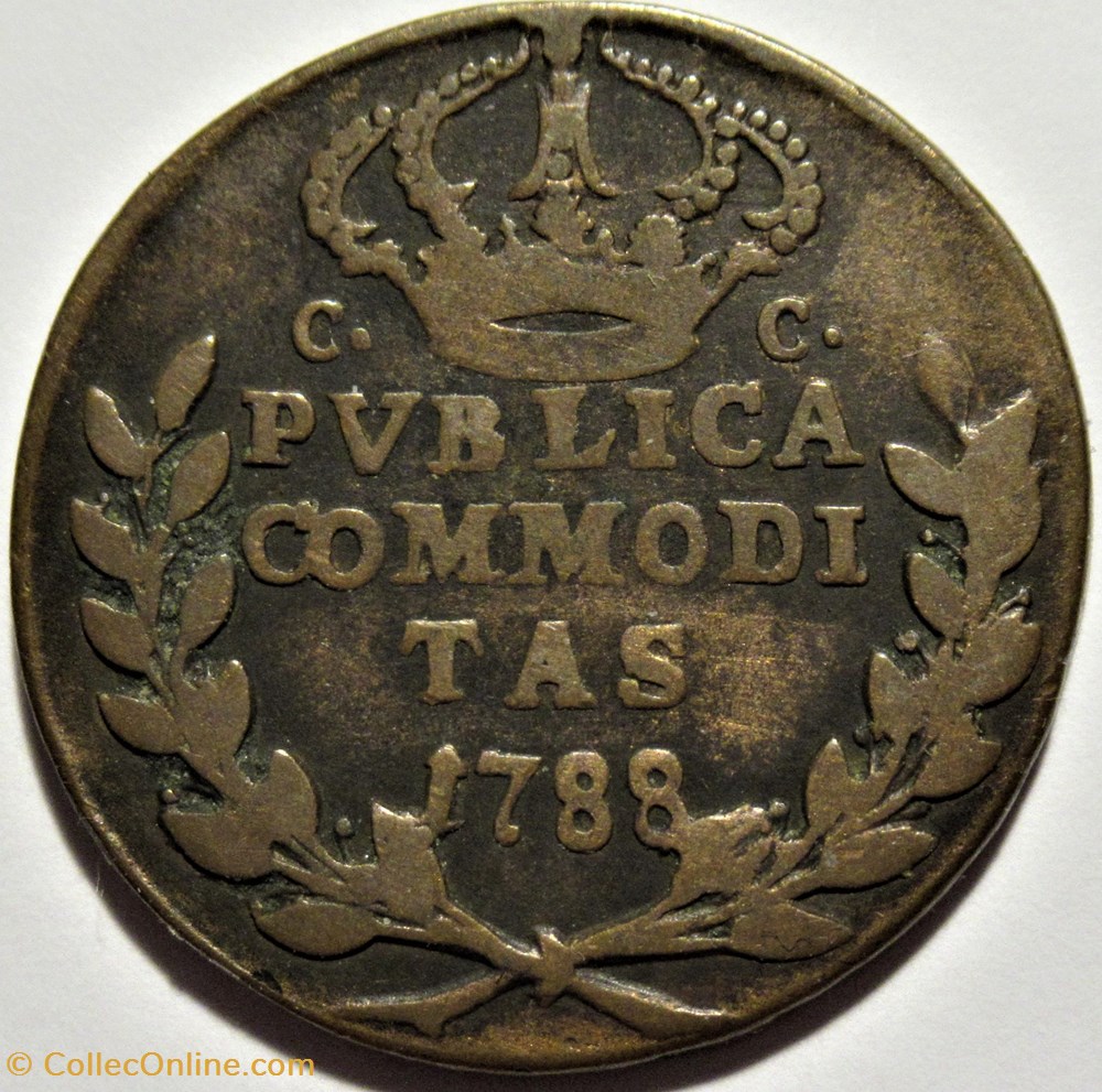 1788 Royaume de Naples, 3 Tornesi - Ferdinando IV de Bourbon-Siciles monnaies europe medievale 1788 royaume de naples 3 tornesi ferdinando iv de bourbon siciles