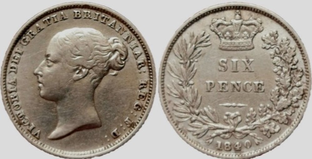 Victoria - Sixpence 1840 Kingdom of Great Britain monnaies monde royaume uni victoria sixpence 1840 kingdom of great britain