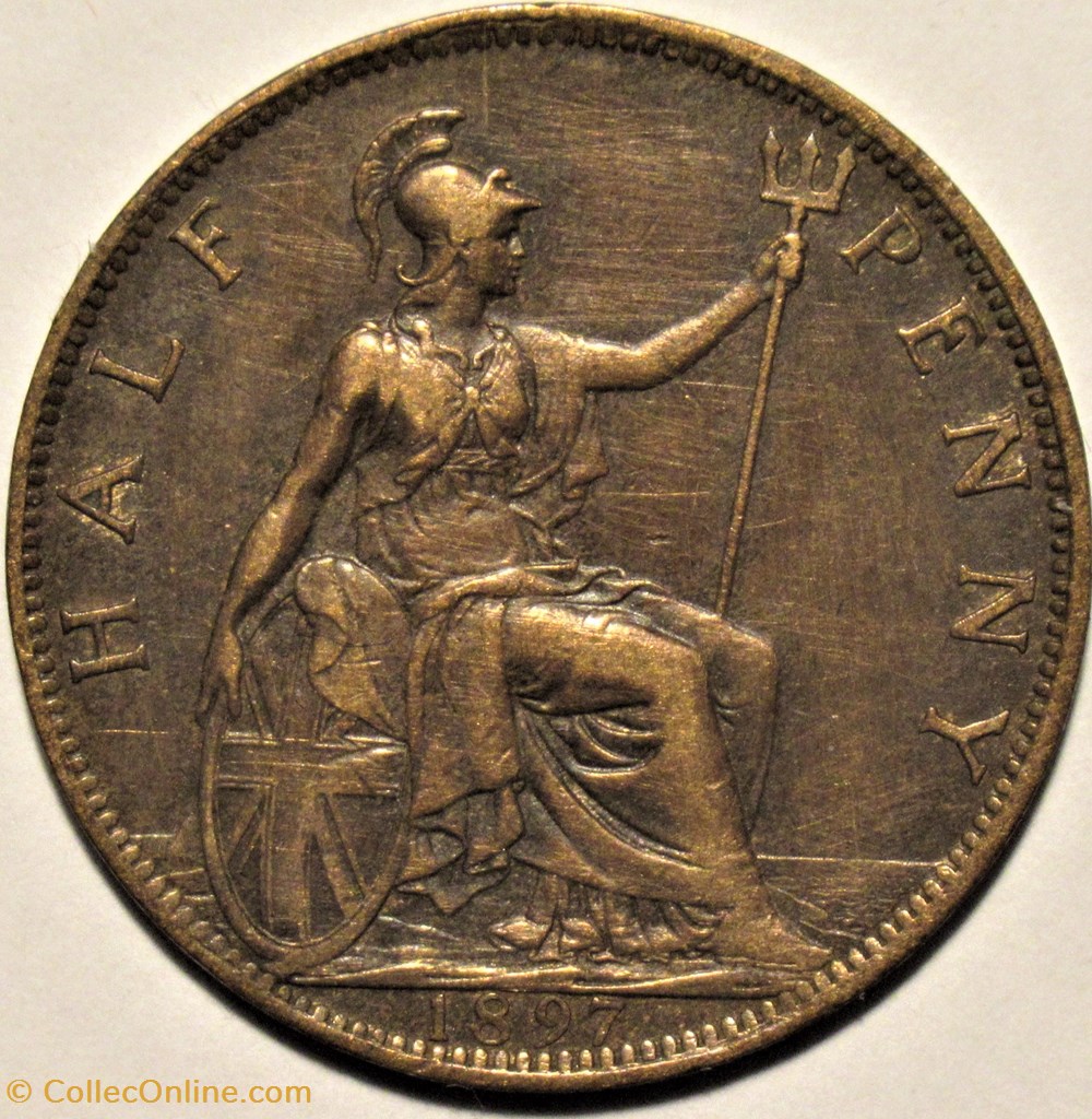Victoria - Half Penny 1897 - Great Britain monnaies monde royaume uni victoria half penny 1897 great britain
