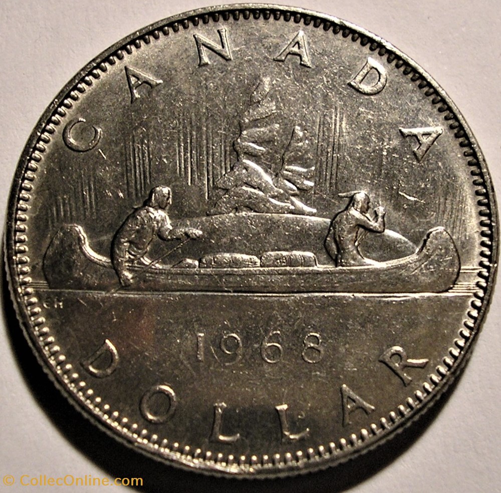 Elizabeth II - 1 Dollar 1968 monnaie monde canadum elizabeth ii 1 dollar 1968