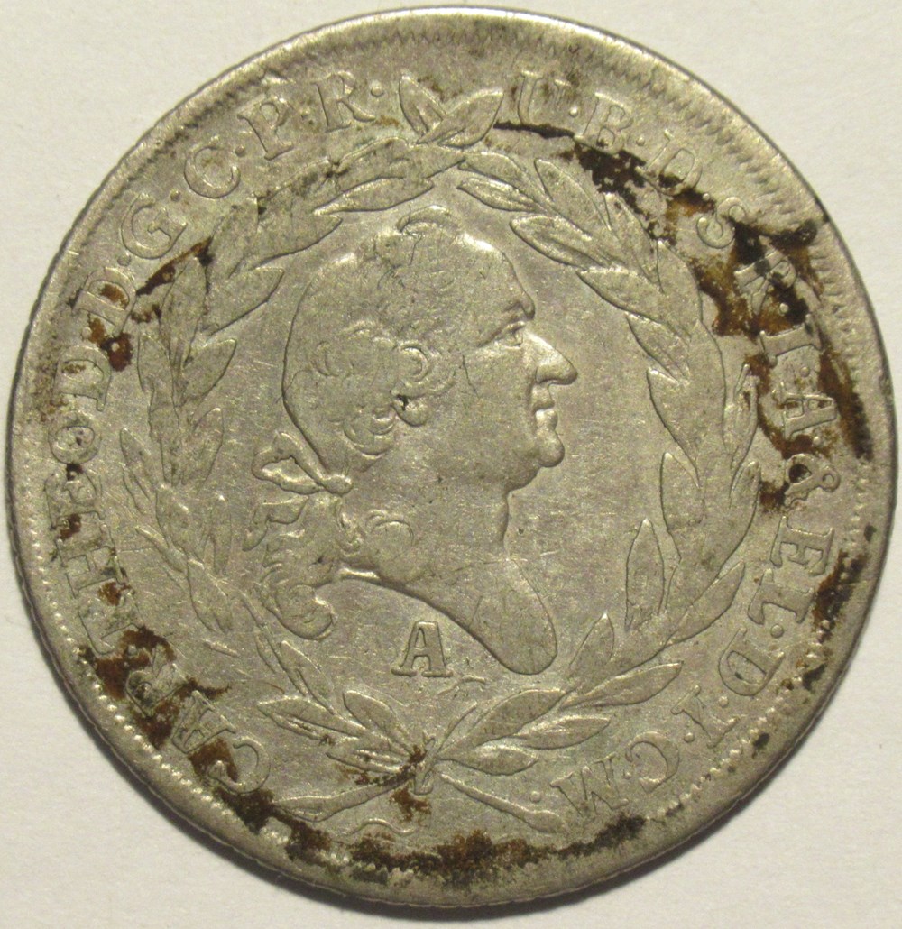 monnaies europe medievale saint empire romain germanique karl theodor 20 kreuzer 1781 electorate of bavaria