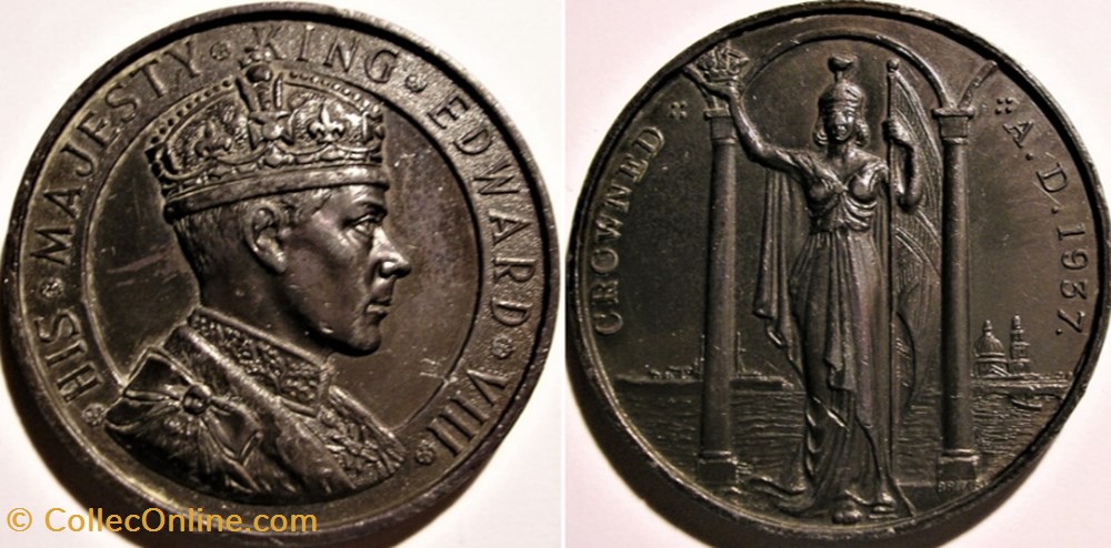 Edward VIII - Coronation Medal 1937 Britannia - UK medaille royaume uni edward viii coronation medal 1937 britannia uk