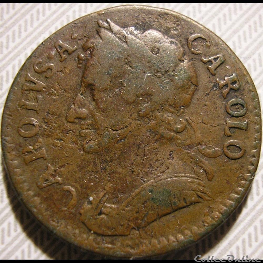 Charles II - Farthing 1672 Kingdom of England monnaies europe medievale royaume angleterre charles ii farthing 1672 kingdom of england