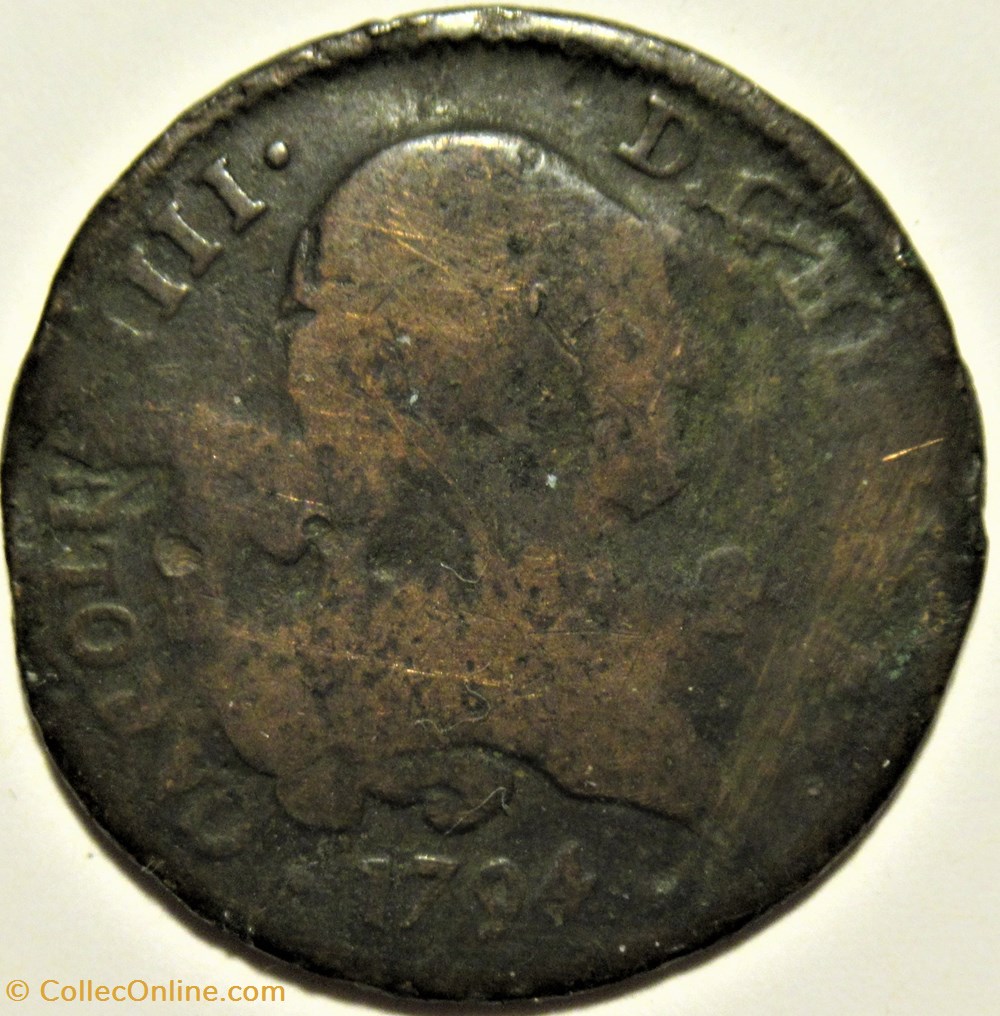 1794 - 4 Maravedis Segovia - Carlos IV de España 2 monnaies monde espagne 1794 4 maravedis segovia carlos iv de espana