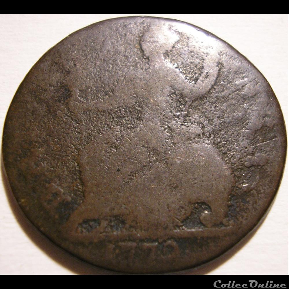 1772 Half Penny No Regal - George III of Great Britain (ex.3) monnaie monde royaume uni 1772 half penny no regal george iii of great britain ex 3