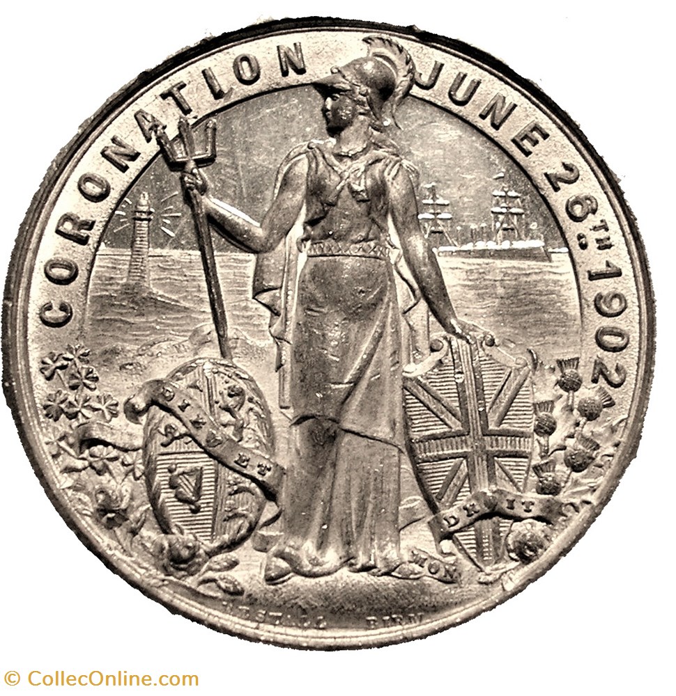 Edward VII - 1902 Coronation Medal, Britannia - UK 3 medaille royaume uni edward vii 1902 coronation medal britannia uk