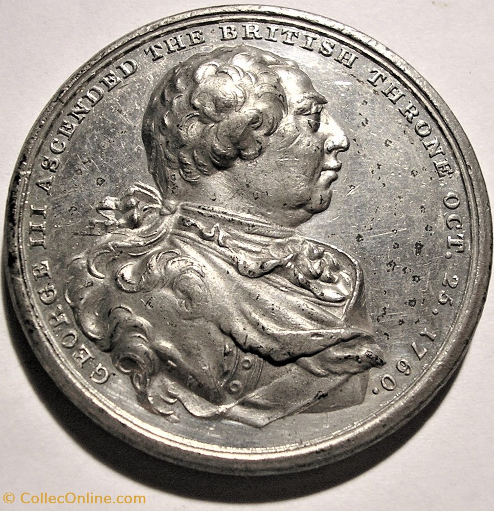 George III - Death of King Medal 1820 Prophet Elijah, Matthew 25:21 - Great Britain 2 medailles royaume uni george iii death of king medal 1820 prophet elijah matthew 25 21 great britain
