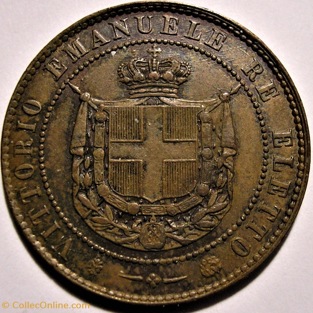 monnaie monde italie 1859 province unite del centro italia 5 centesimi vittorio emanuele of sardinia