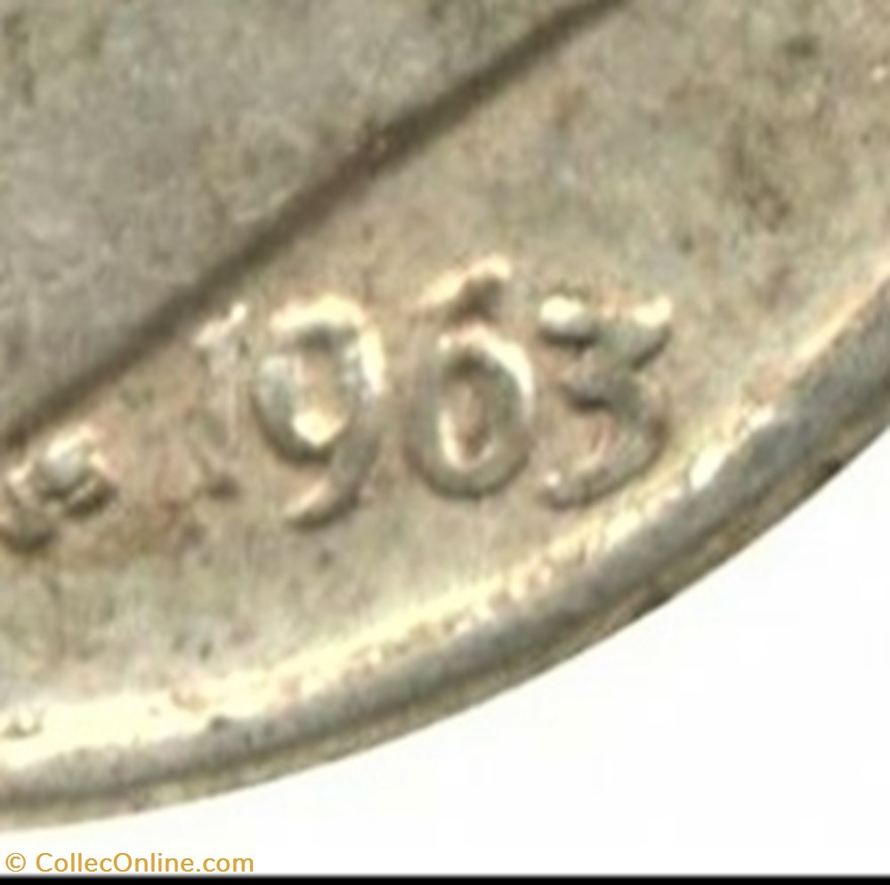 1963 Dime - Doubling 3 monnaies monde etats unis 1963 dime doubling