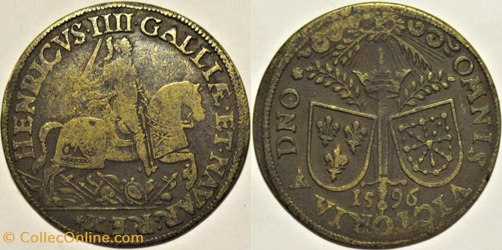 monnaies paranumismatique jetons poids henri iv a cheval 1596 jeton de nuremberg var