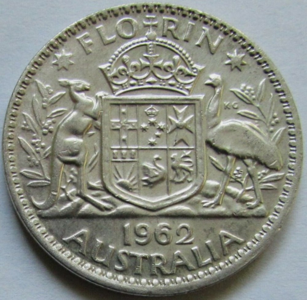 Elizabeth II - One Florin 1962 - Australia monnaies monde australie elizabeth ii one florin 1962 australia