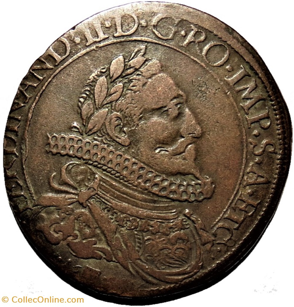 1624 Besançon Token - Ferdinand II Holy Roman Emperor monnaies europe medievale france feodales 1624 besancon token ferdinand ii holy roman emperor