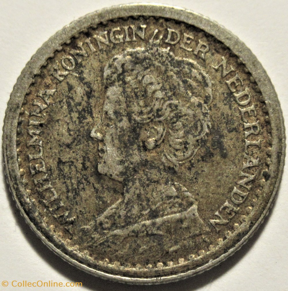 monnaies monde pays bas wilhelmina of nederland 10 cents 1918