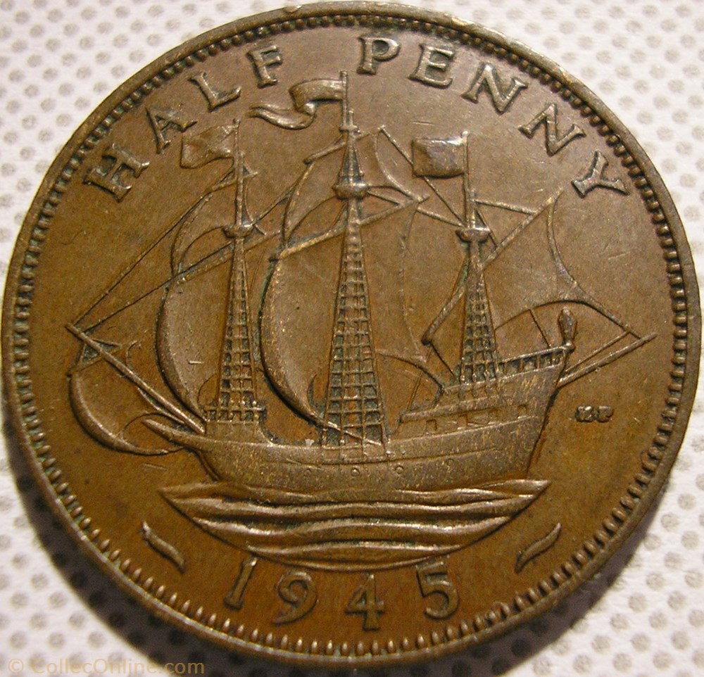George VI - Half Penny 1945 - UK monnaie monde royaume uni george vi half penny 1945 uk